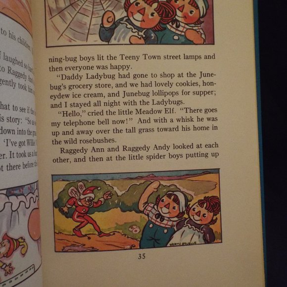 Vintage 1961 Raggedy Ann and The Happy Meadow HC Book by Johnny Gruelle - Picture 5 of 6
